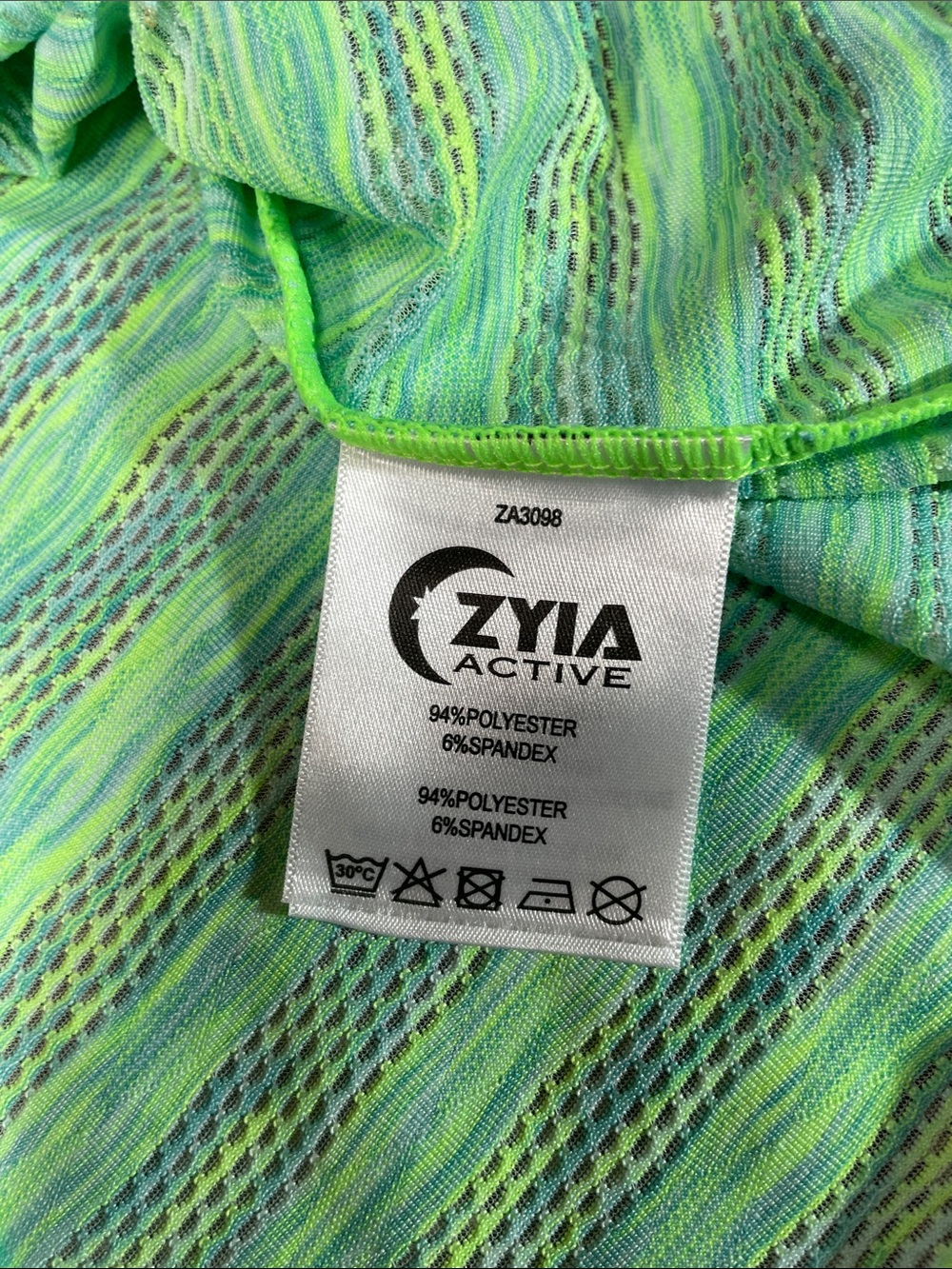ZYIA Neon Green Space-Dye Racerback Tank Woman’s Plus Size XXL | NWOT - Picture 4 of 4